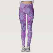Paarse bundels leggings (Voorkant)