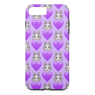 Paarse Bunny Emoji iPhone 7 Plus Telefoontas Case-Mate iPhone Case