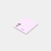 Paarse Bunny Heart Post het merkt op Post-it® Notes (Schuin)