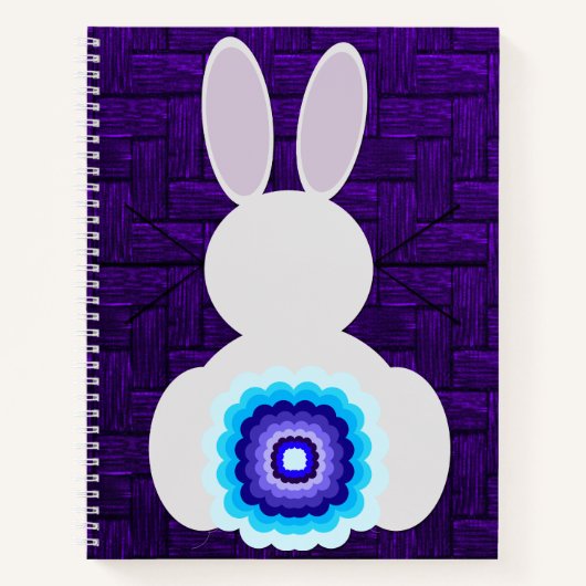 Paarse Bunny Spiral Notitieboek (Voorkant)
