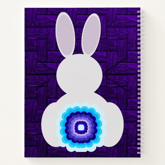 Paarse Bunny Spiral Notitieboek (Achterkant)