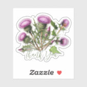 Paarse Burdock Herbal Dank u Sticker (Vel)