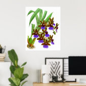  Paarse Burgundy Orchid Flower Poster (Thuiskantoor)