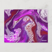 Paarse Burgundy Pour Paint.Wedding Save the Date Briefkaart (Achterkant)