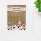Paarse Burlap Flowers Boho die beeldschermen verdi Visitekaartje (Bureau)