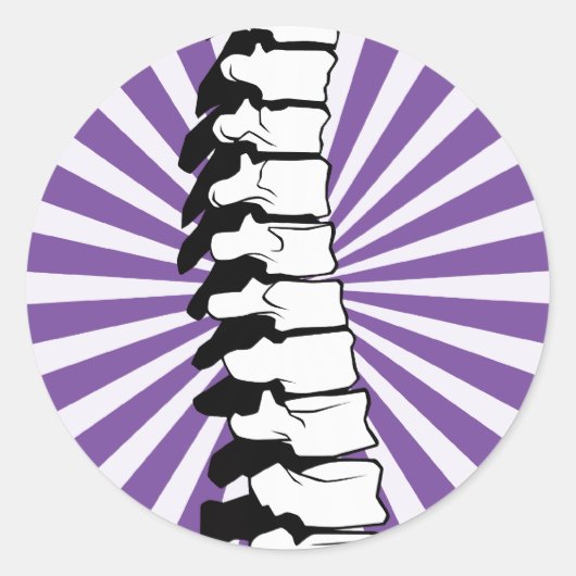 Paarse Burst Spine Stickers (Voorkant)