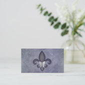 Paarse Butterfleur | Boter op de Fleur de Lis Visitekaartje (Staand voorkant)