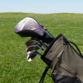 Paarse Butterflies Abstract Golfheadcover (Insitu)