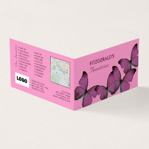 Paarse Butterflies, Beauticion, Loyalty Card Visitekaartje