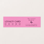 Paarse Butterflies, Beauticion, Loyalty Card Visitekaartje (Binnenkant ongevouwen)