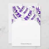 Paarse Butterflies Bridal Shower Kaart (Achterkant)
