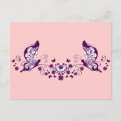 Paarse Butterflies Briefkaart (Voorkant)