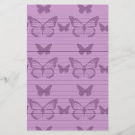 Paarse Butterflies Briefpapier