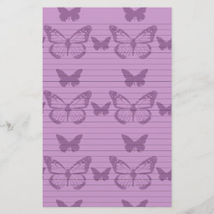 Paarse Butterflies Briefpapier