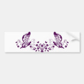 Paarse Butterflies Bumpersticker (Voorkant)
