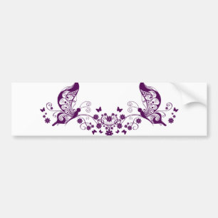 Paarse Butterflies Bumpersticker