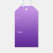 Paarse Butterflies Cadeaulabel (Achterkant)