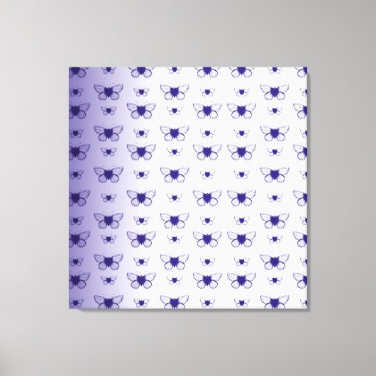 Paarse Butterflies Canvas Afdruk (Voorkant)