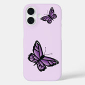 Paarse Butterflies Case-Mate iPhone Case (Achterkant)