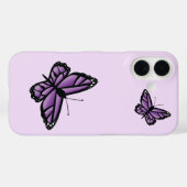 Paarse Butterflies Case-Mate iPhone Case (Achterkant (horizontaal))