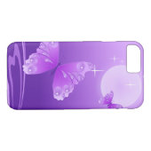 Paarse Butterflies Case-Mate iPhone Case (Achterkant (Horizontaal))
