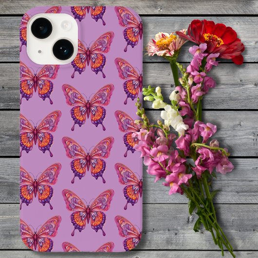 Paarse Butterflies Case-Mate iPhone Case
