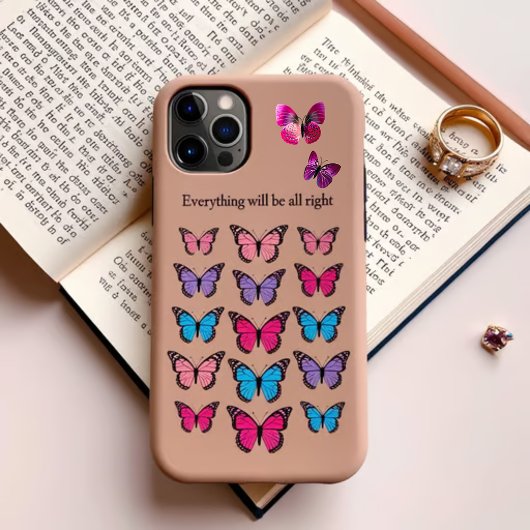 Paarse Butterflies Case-Mate iPhone Case