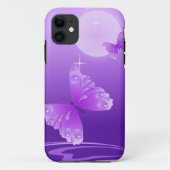 Paarse Butterflies Case-Mate iPhone Case (Achterkant)