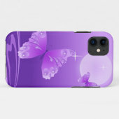 Paarse Butterflies Case-Mate iPhone Case (Achterkant (horizontaal))