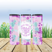 Paarse Butterflies en Flowers Sassy Sarcasm Thermosbeker