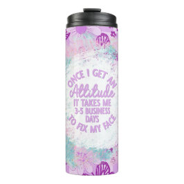 Paarse Butterflies en Flowers Sassy Sarcasm Thermosbeker