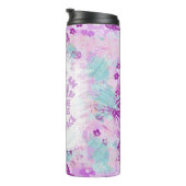 Paarse Butterflies en Flowers Sassy Sarcasm Thermosbeker (Geroteerd rechts)