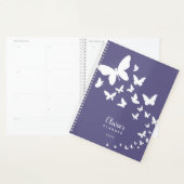 Paarse Butterflies gepersonaliseerd Planner (Display)