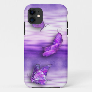 Paarse Butterflies iPhone4 iPhone 11 Hoesje