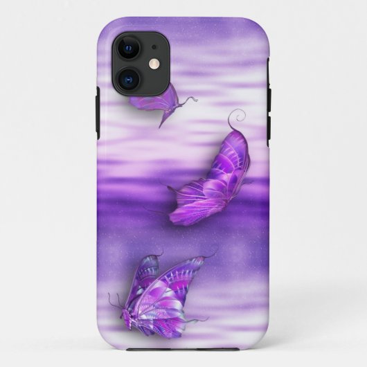 Paarse Butterflies iPhone4 Case-Mate iPhone Case (Achterkant)