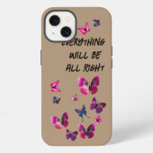 Paarse Butterflies iPhone Hoesje (Achterkant)