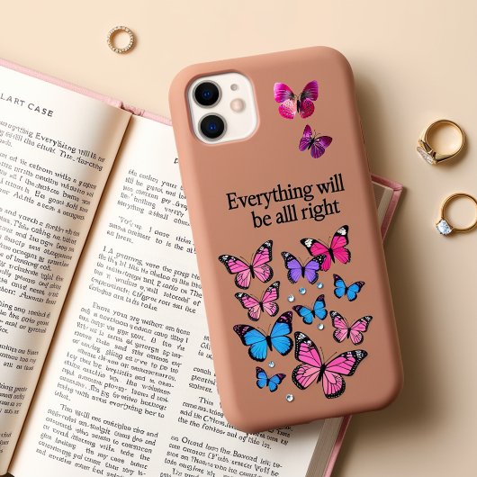 Paarse Butterflies iPhone Hoesje