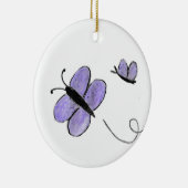 Paarse Butterflies Keramisch Ornament (Rechts)