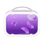 Paarse Butterflies Lunchbox (Achterkant)