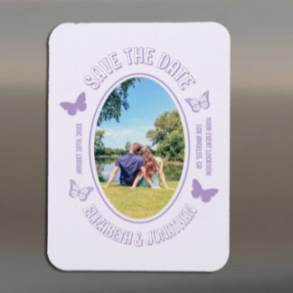 Paarse Butterflies Magneet