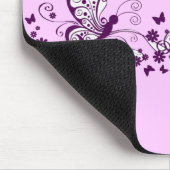 Paarse Butterflies Muismat (Hoek)