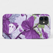 Paarse Butterflies op een filiaal Case-Mate iPhone Case (Achterkant (horizontaal))