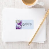 Paarse Butterflies op een filiaal Etiket (Insitu)