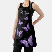 Paarse Butterflies op een Zwarte Achtergrond Schor Schort (Insitu)