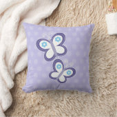 Paarse Butterflies Pillow Kussen (Deken)