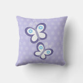 Paarse Butterflies Pillow Kussen (Achterkant)