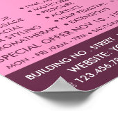 Paarse Butterflies, schoonheidsspecialist, Beauty  Poster (Hoek)