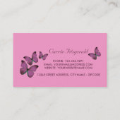 Paarse Butterflies, schoonheidsspecialist, Beauty  Visitekaartje (Achterkant)