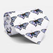 Paarse Butterflies Stropdas (Opgerold)