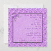 Paarse Butterflies Sweet Sixteen Uitnodiging (Achterkant)